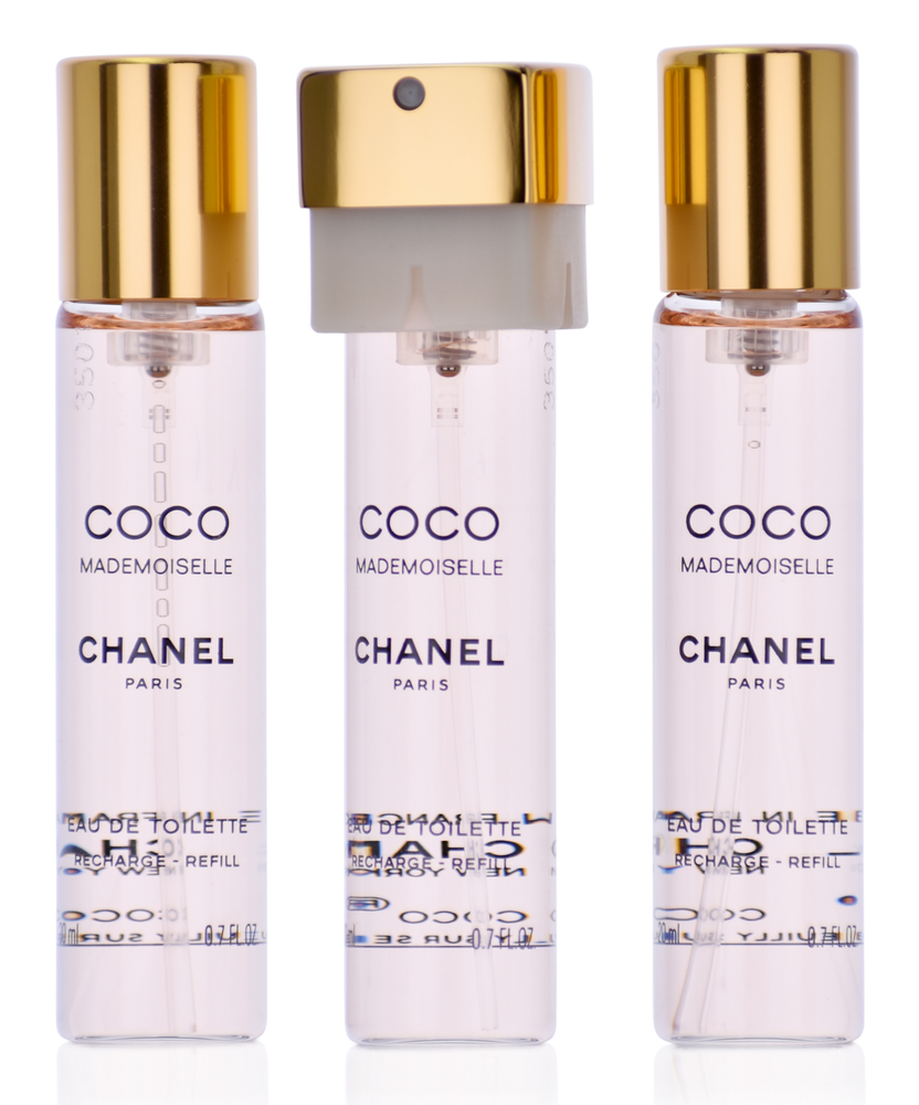 Chanel Coco Mademoiselle Eau de Toilette Twist and Spray 3x 20 ml Recharge