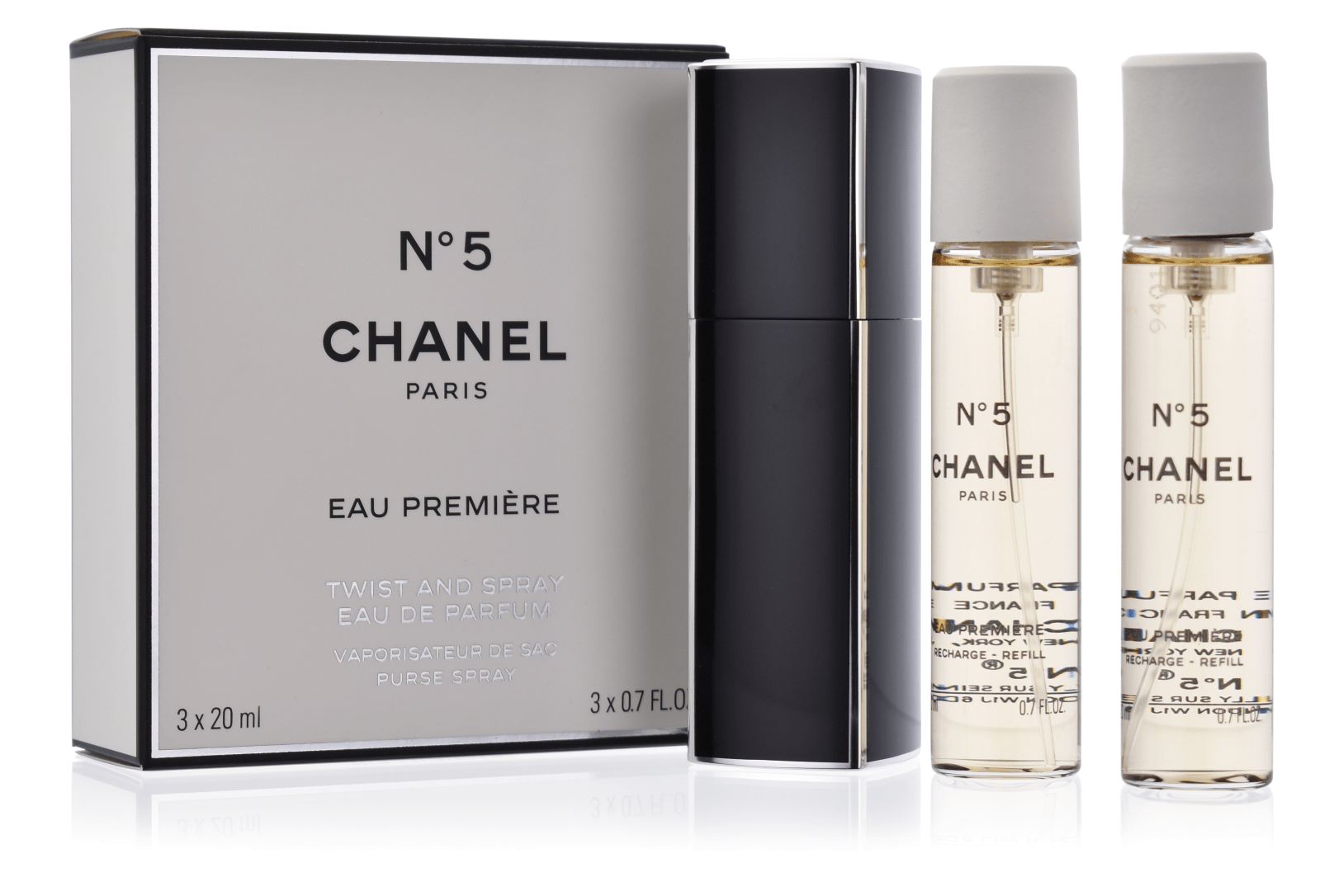 Chanel No.5 Eau Premiere 3 x 20 ml Eau de Parfum Vaporisateur de Sac