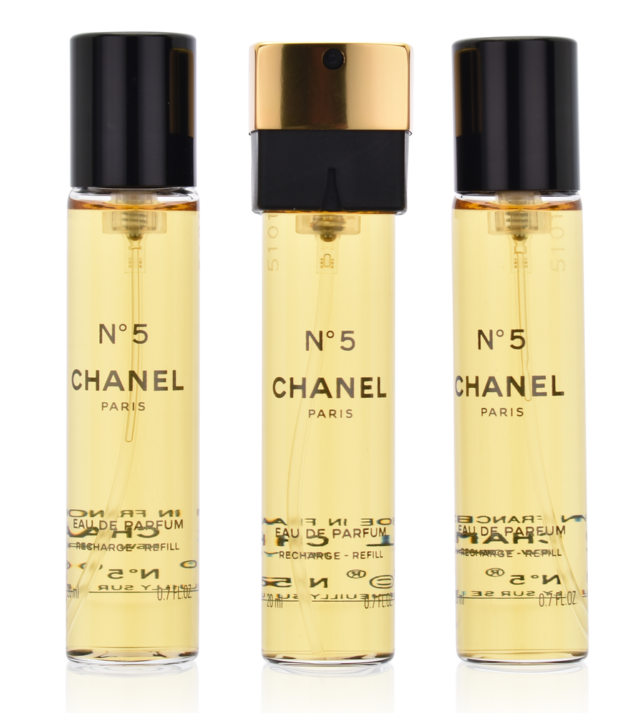 Chanel No.5 - 3 x 20 ml Eau de Parfum Vaporisateur de Sac Refill
