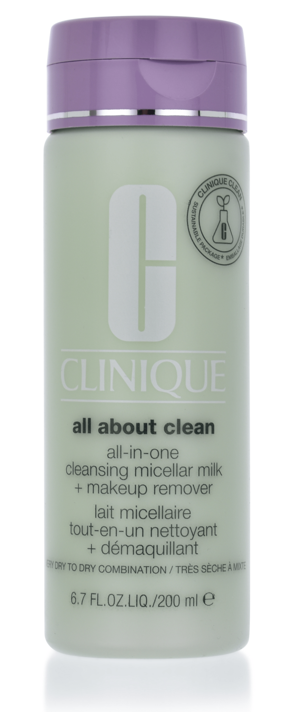 Clinique All ABOUT Clean All in One Cleansing Micellar Milk + Makeup Remover 200ml very dry to dry