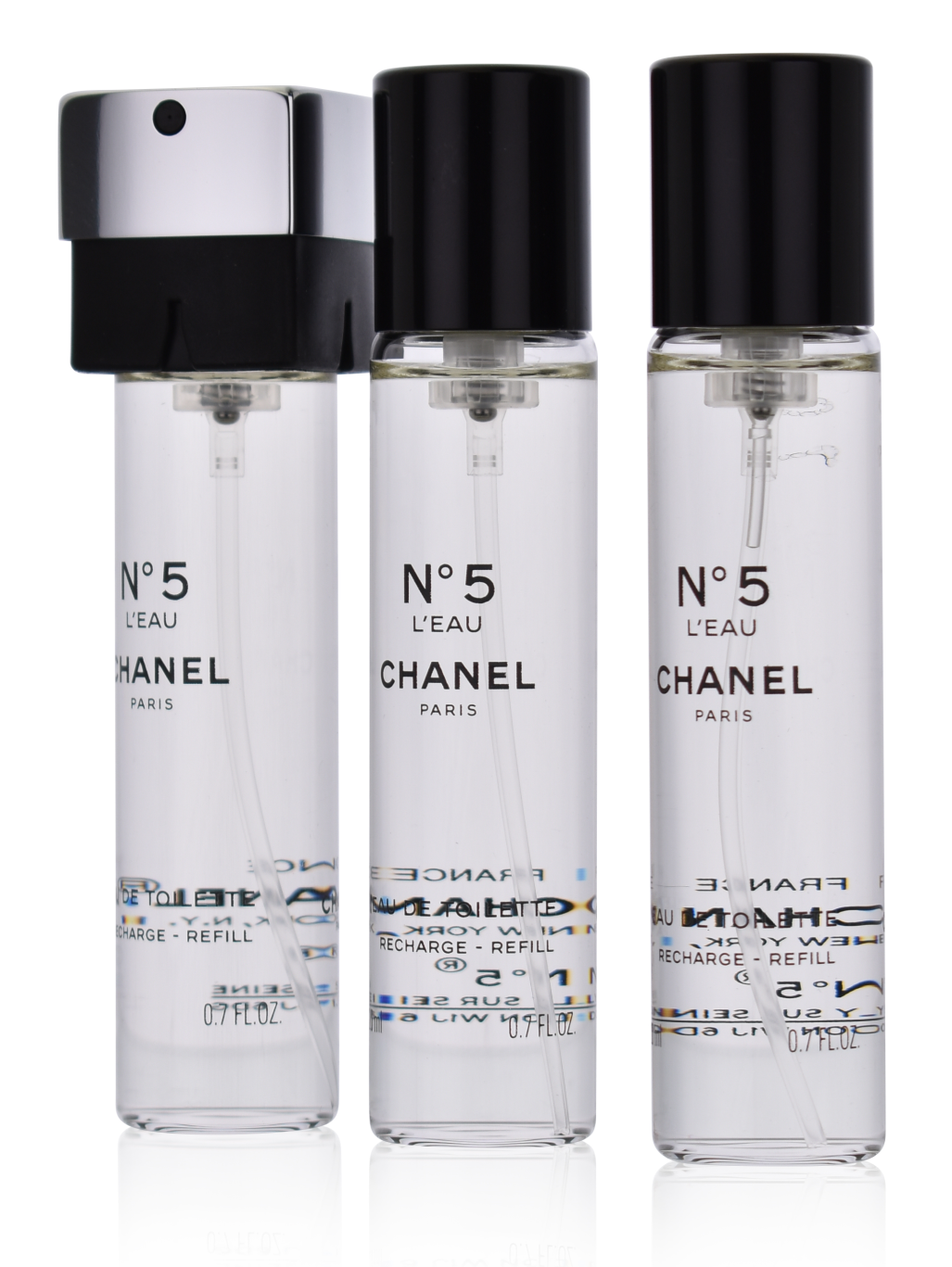 Chanel No.5 L´ Eau 3x 20 ml Eau de Toilette Recharge 