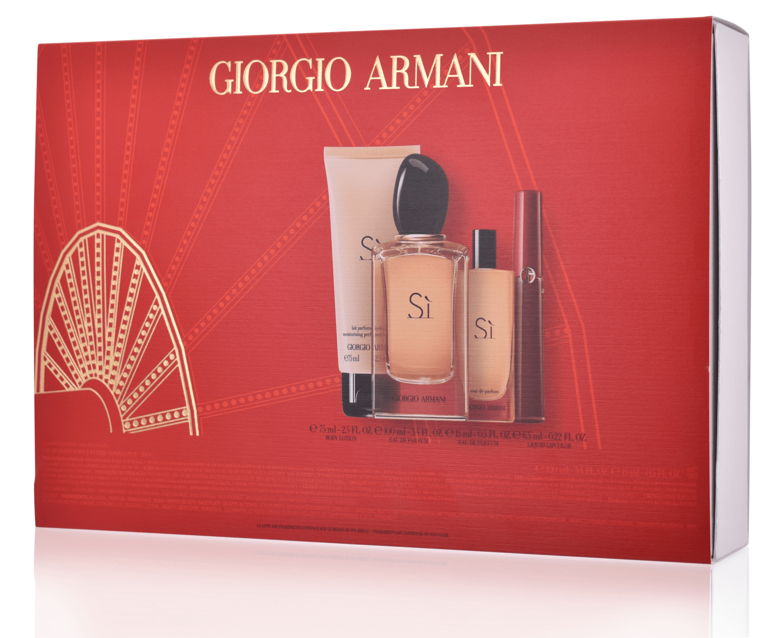 Armani Si 100 ml Eau de Parfum + 15 ml EDP + 75 ml Body Lotion + Lipcolor